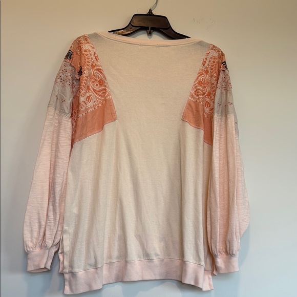 We The Free Pink Flutter Sleeve Embellished Blouse - Picture 7 of 7